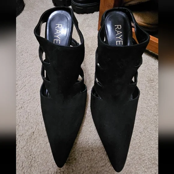 RAYE Black Cutout Heels - Picture 2 of 4
